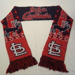Official St Louis Cardinals CHRISTMAS Scarf Rvrsbl